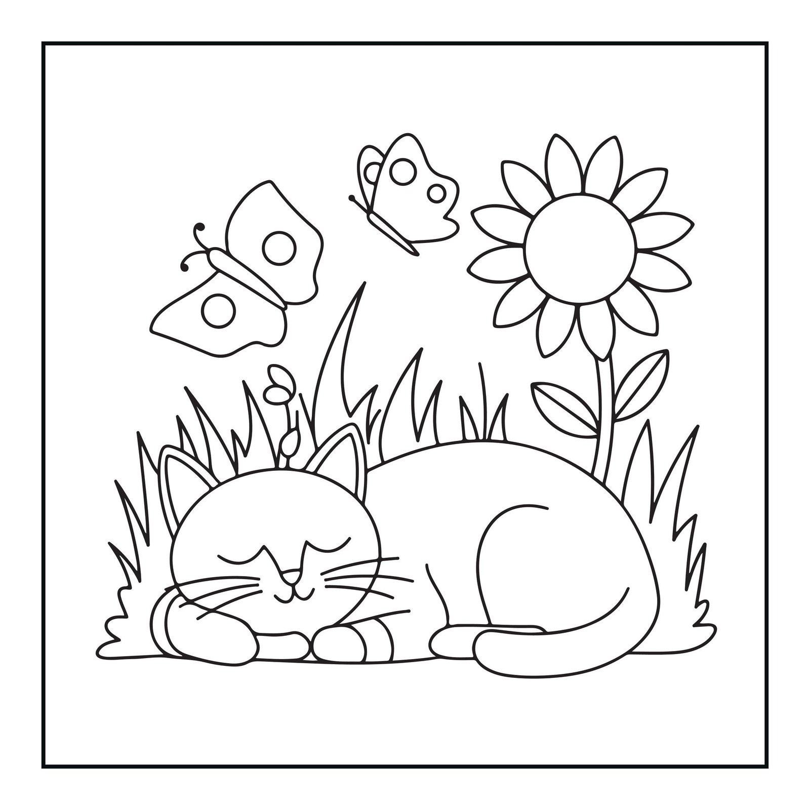 Cozy Butterfly Coloring Book | Bold Easy Pages for Adults Kids (Digital Download) - Image 3