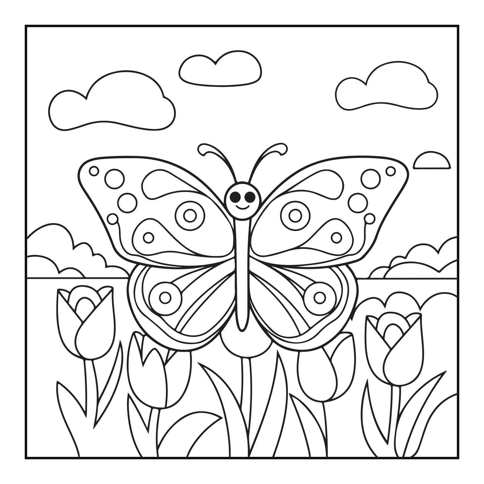 Cozy Butterfly Coloring Book | Bold Easy Pages for Adults Kids (Digital Download) - Image 7