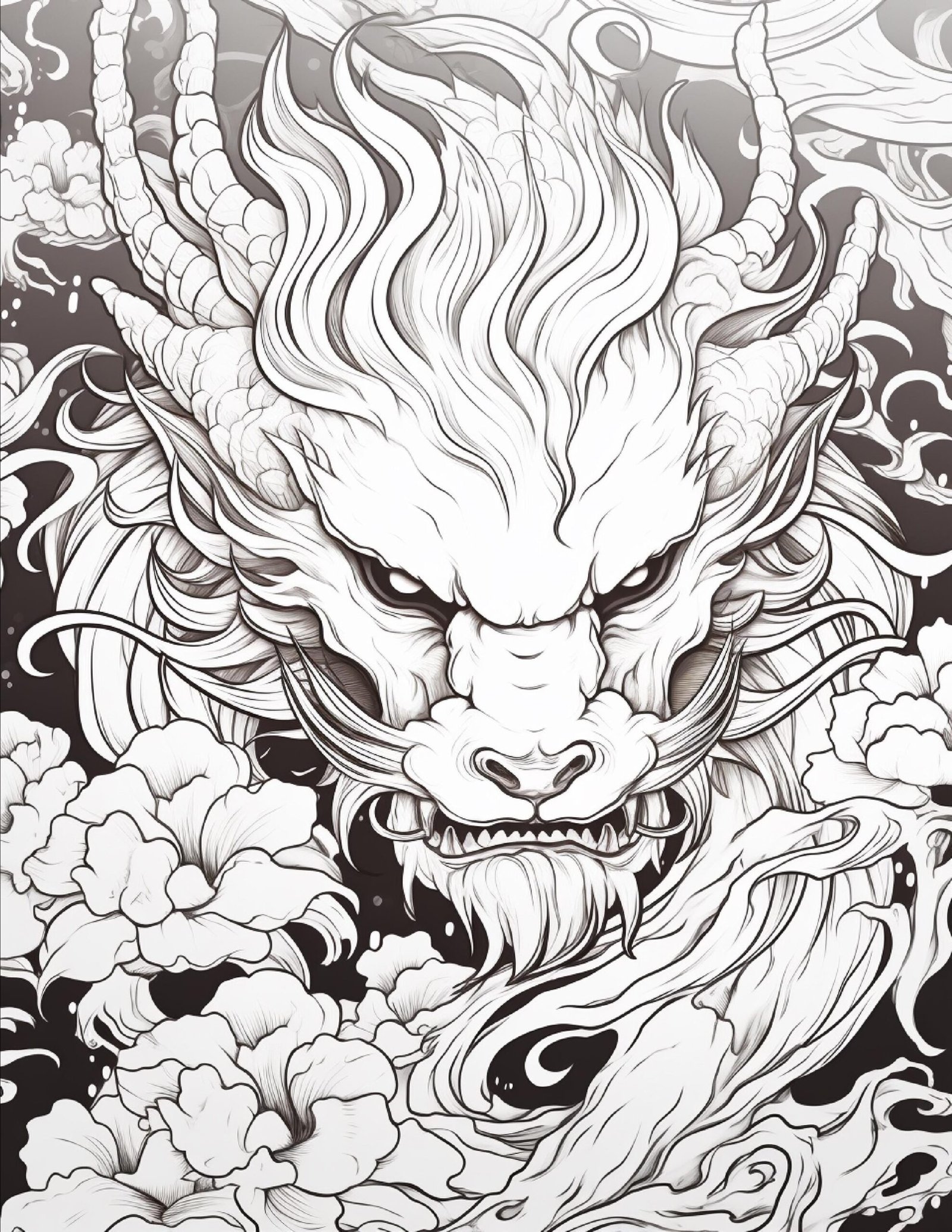 Bold Easy Dragon Coloring Book | 200 Pages | Fantasy Art (Digital Download) - Image 4