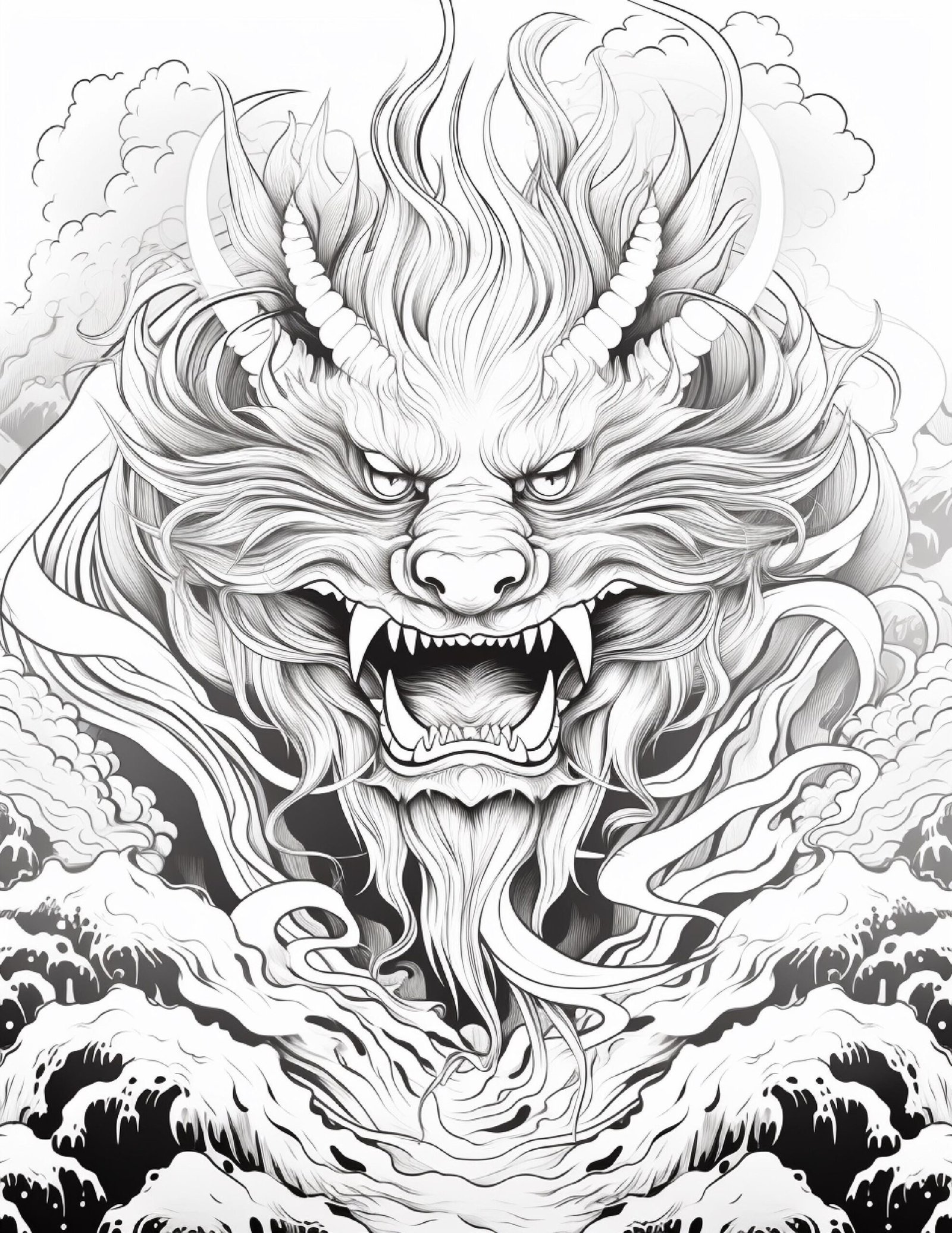 Bold Easy Dragon Coloring Book | 200 Pages | Fantasy Art (Digital Download) - Image 7