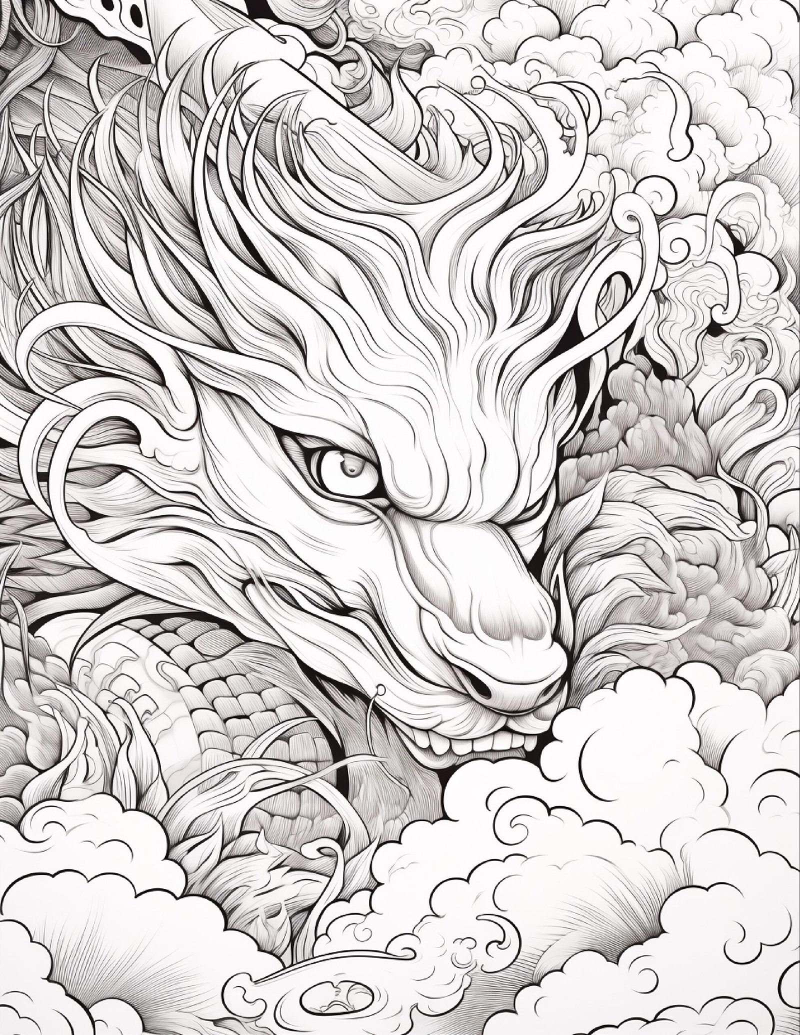 Bold Easy Dragon Coloring Book | 200 Pages | Fantasy Art (Digital Download) - Image 8
