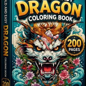 Bold Easy Dragon Coloring Book | 200 Pages | Fantasy Art (Digital Download)