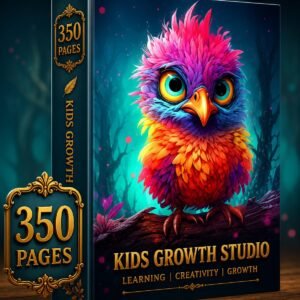 350 Page Whimsical Bird Coloring Book | Kawaii Animals, Woodland Creatures (Digital Download)