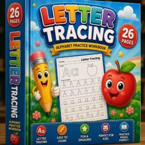 Alphabet Tracing Workbook | Preschool Kindergarten Handwriting Practice (Digital Download)