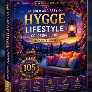 Hygge Lifestyle Coloring Book | 105 Cozy Scandinavian Pages (Digital Download)