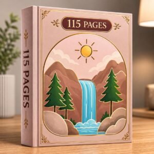 Waterfall Coloring Book | 115 Easy Nature Pages (Digital Download)