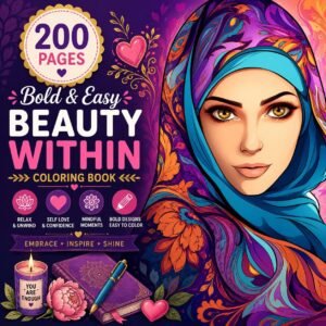 Beauty Within Coloring Book | 200 Pages Bold Self-Love Designs (Relaxing Mindfulness)