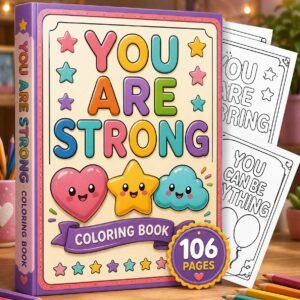 Inspirational Coloring Book for Girls | Positive Quotes, Designs (106 Pages) (Digital PDF)