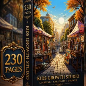 Street Market Coloring Book | 230 Pages Urban Cityscape Art (Digital Download)