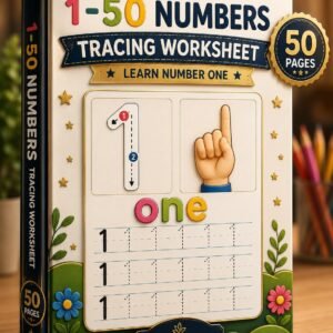 1-50 – Learn Number Number Tracing Worksheets One (PDF Download)