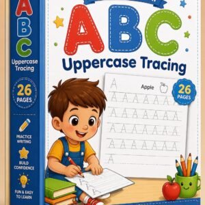 ABC Uppercase Letter Tracing Workbook | Alphabet Handwriting Practice | Preschool & Kindergarten Printable PDF | 26 Pages