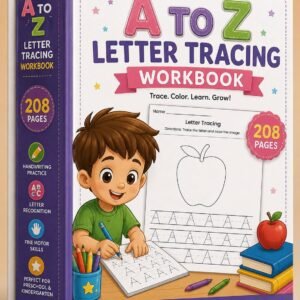 A to Z Letter Tracing Workbook | 208 Pages Handwriting Practice (Digital Download)