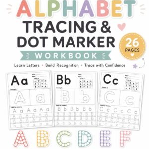 A-Z Letter Recognition & Tracing Worksheets | Uppercase Lowercase Alphabet Practice | 26 Page Preschool Printable PDF
